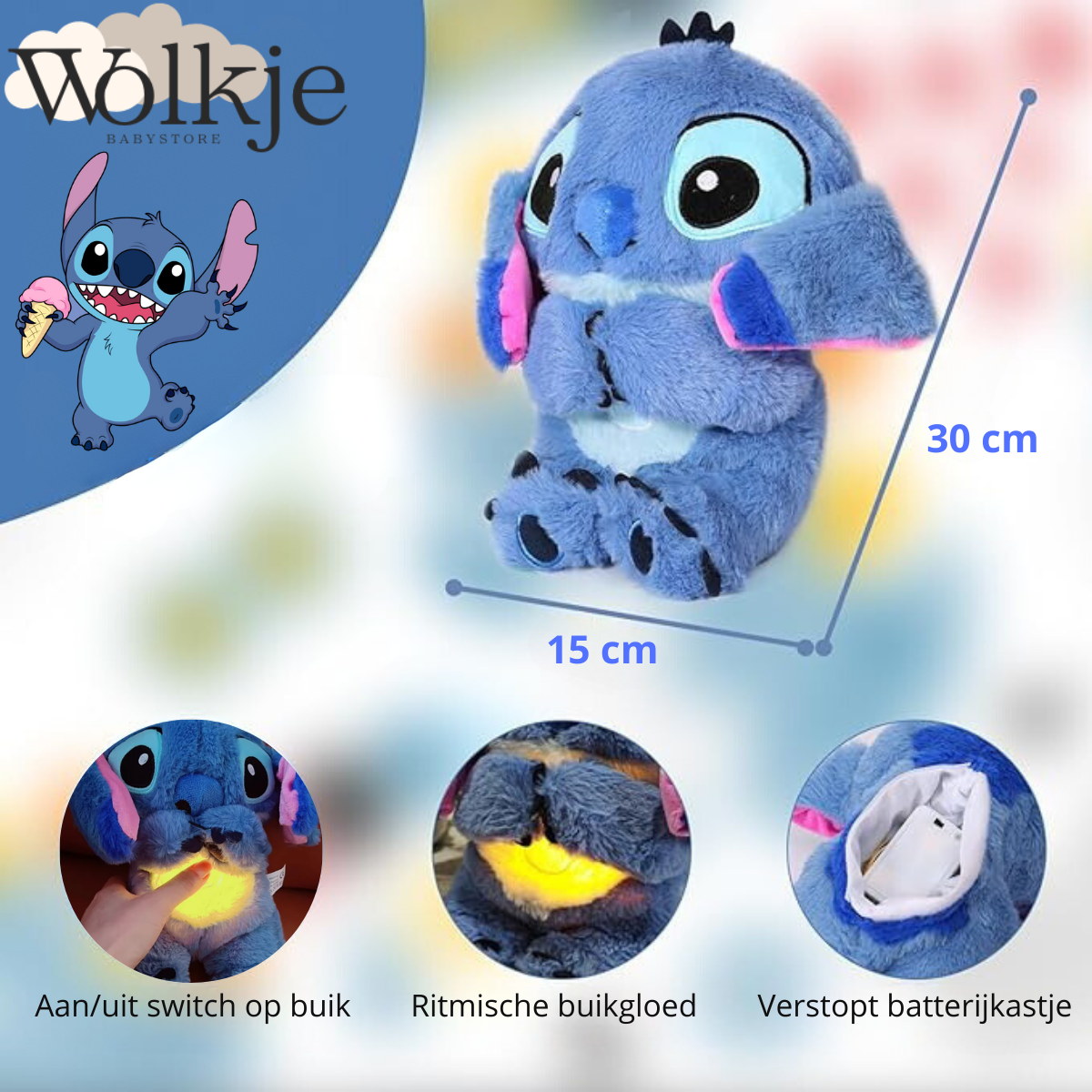 Wolkje™ Stitch Kalmeringsknuffel